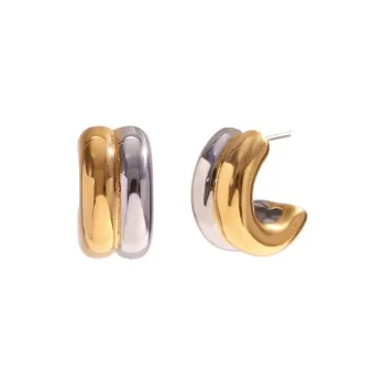 Sanpowa Stainless Steel Earrings Women's
