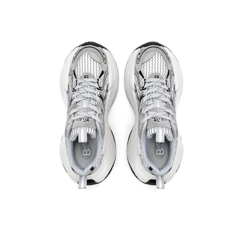 BASLS Wheel Lights Collection Breathable Low Top 8cm Platform Chunky Sneakers Unisex-3