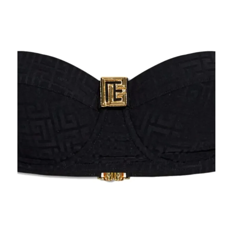 BALMAIN Logo Plaque Two Piece Swimsuit-1