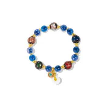 YINCHIE Colored Glaze Chinese Fashion Trend New Chinese Style Zodiac Year Palace Style Wealth Beaded Bracelet Women's