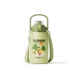 Green-1000ml[with Straw for Direct Drinking/Can Be Carried by Hand or Slung over The Shoulder]
