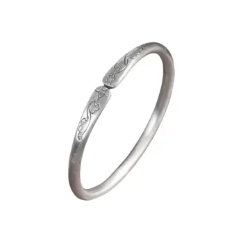 JINLUWANG 999 Fine Silver Bangles Unisex