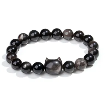 PUTUOSHANWENCHUANG Obsidian Bracelets Unisex