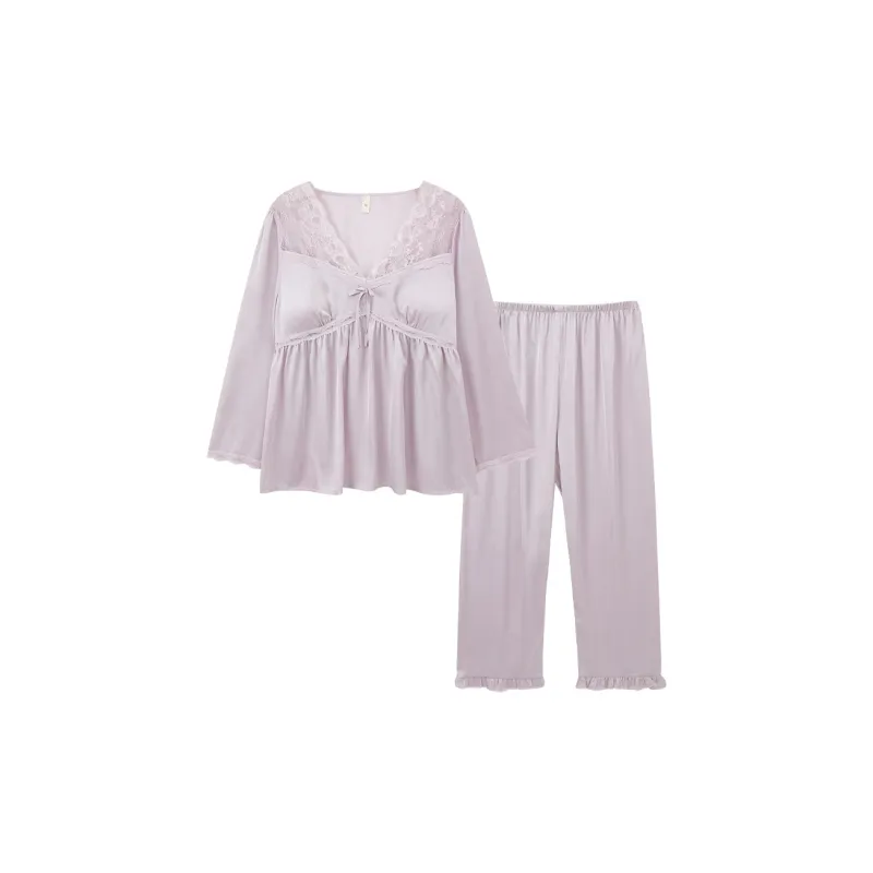 Sleeping Beauty Pajama Set Women's Light Purple-0