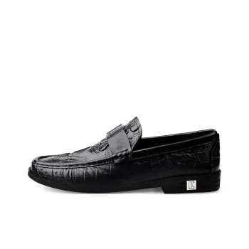 CKVUSAMG Gommino Loafers Unisex Black/Burgundy