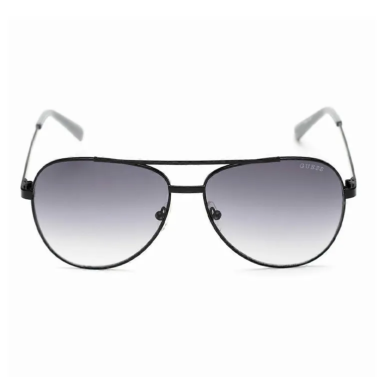 GUESS Polycarbonate Metal Aviator Sunglasses Men's Black-1