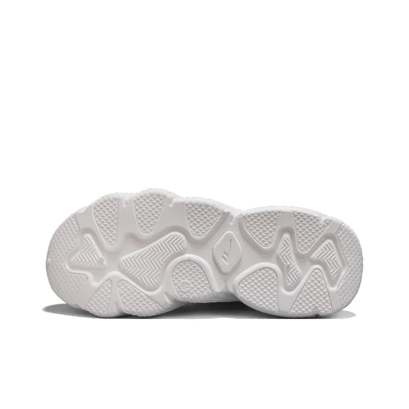Warrior Slip Resistant, Abrasion Resistant, Breathable Low Top Chunky Sneakers Men's White Black Orange-3
