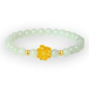 Love Jewelry Bracelets Pale Greenish White Jade Unisex