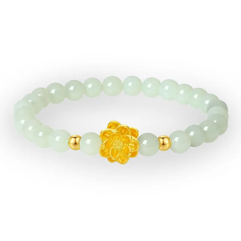 Love Jewelry Bracelets Pale Greenish White Jade Unisex-0