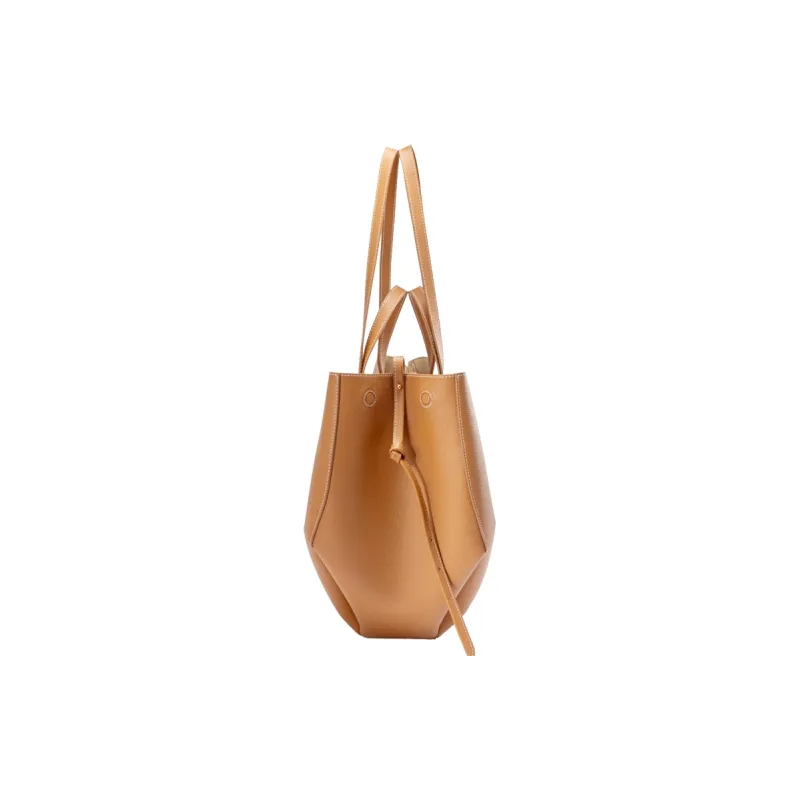AQUASCUTUM Litchi Grain Cow Leather Wings Combo Bag Handbag Large Size Women's Black/Brown-2