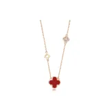 Four-Leaf Clover Necklace (Red)