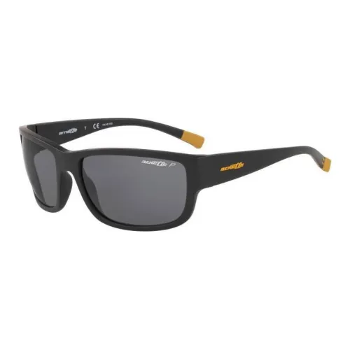 Arnette Acetate, Plastic, Metal Rectangular Sunglasses Men's Black