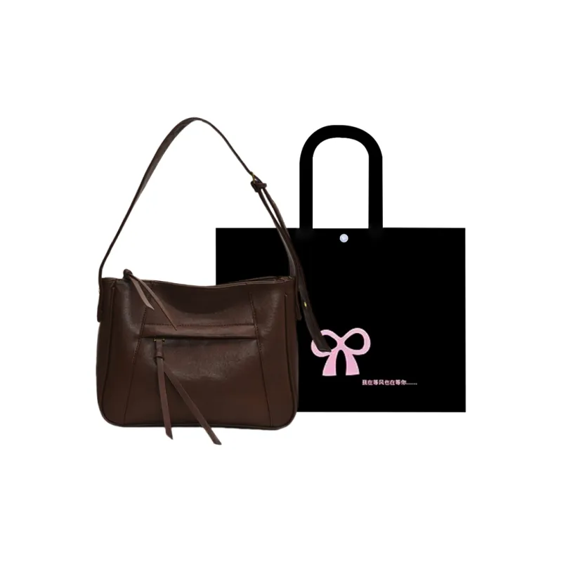HACIN PU Shoulder Bag Regular Women's White/Black/Brown/Coffee-10