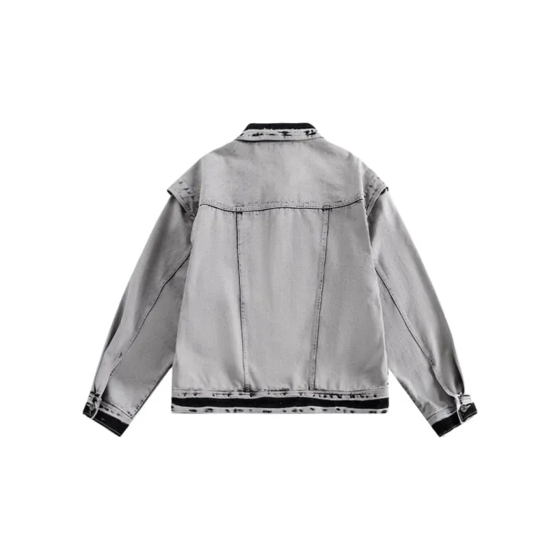 TESTUNG Denim Jacket Unisex Gray-2