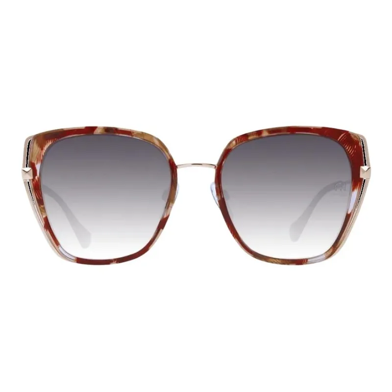 Ana Hickmann Metal Square Sunglasses Women's Red-1