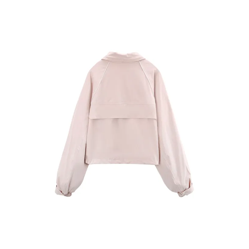 A Paradise For Awakening Cropped Coats Women's Pink-1