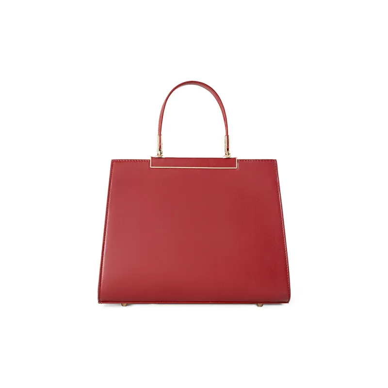 Vigno Synthetic Leather Tote Shoulder Bag Crossbody Bag Handbag Regular Women's Red-4