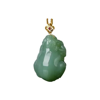 Jade Said 18K Gold Hetian Jade Pendants Women's Jasper