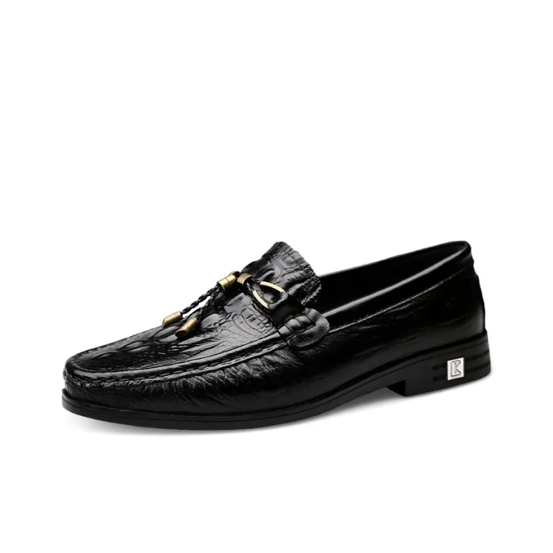CKVUSAMG Gommino Loafers Unisex Black/White/Brown-1