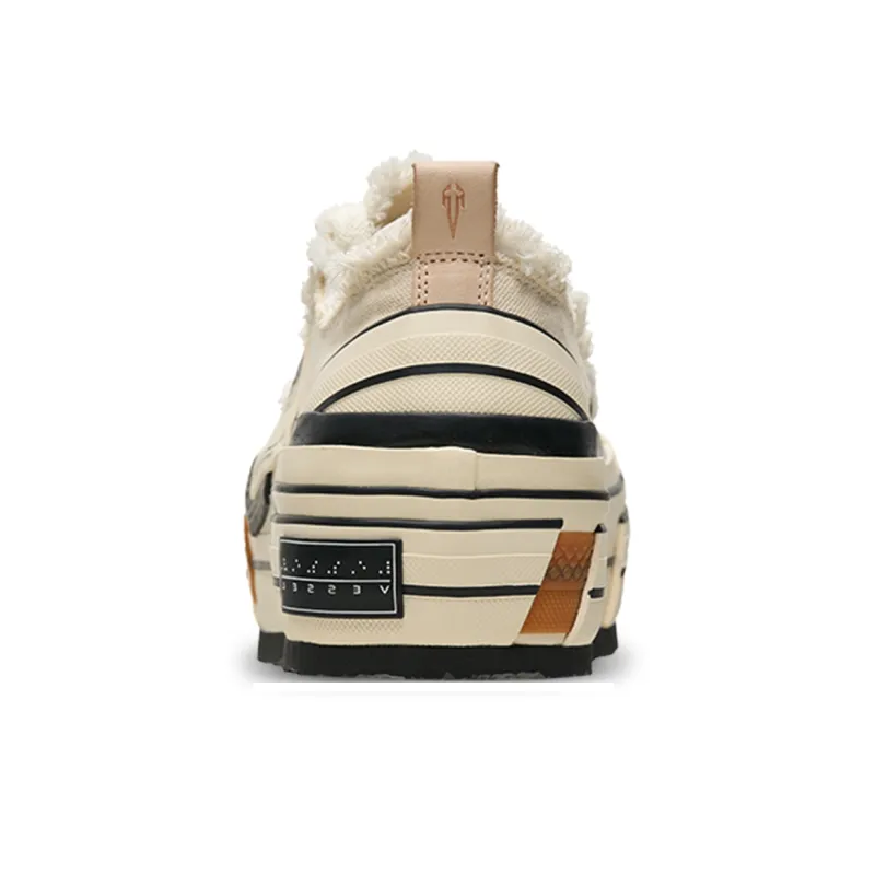 VESSEL Ladder Open-Ended Smiley Low-Top Skateboard Shoes Unisex Ecru-6
