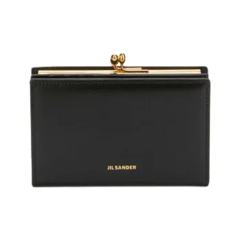 JIL SANDER Goji Calfskin Wallet Small Size Women's Black