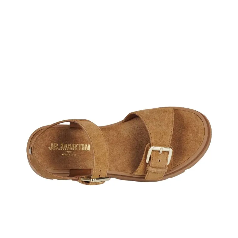 JB MARTIN DELIA One Strap Sandals 4cm Women's Light Brown-6