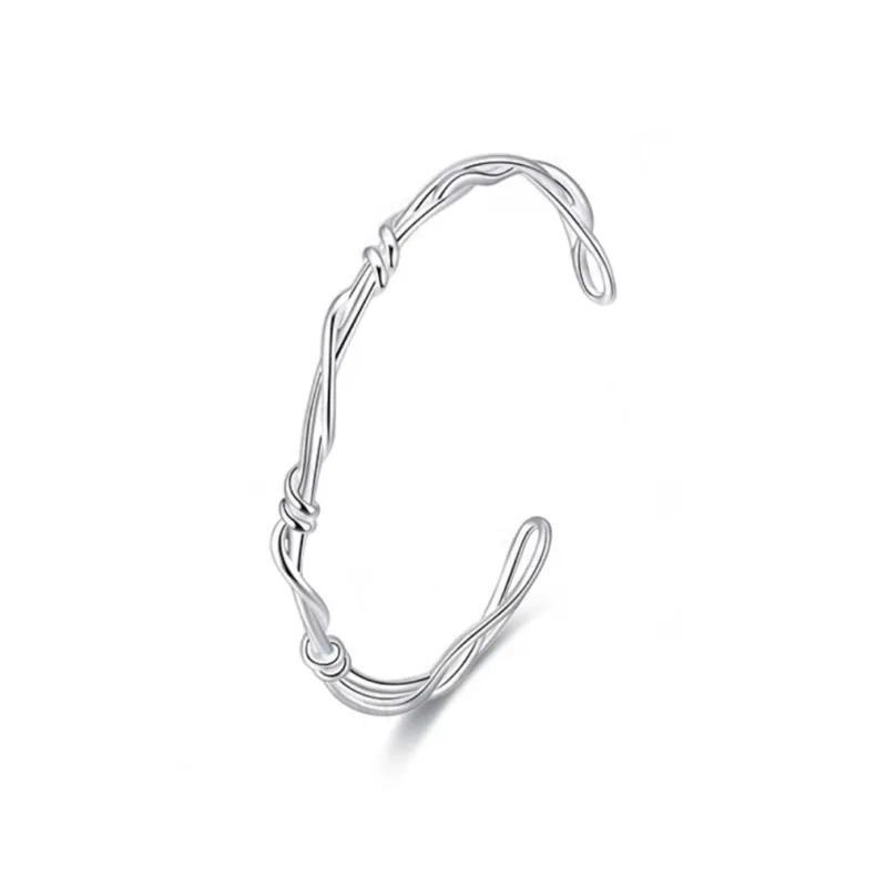 CGC Sterling Silver 999 Adjustable Bangle Women's-0