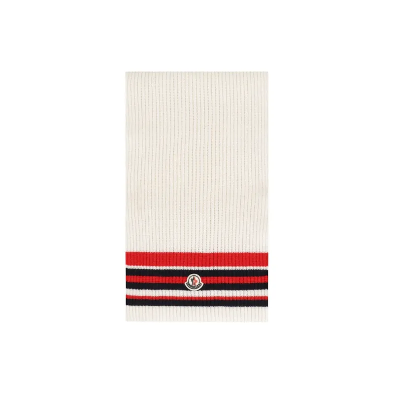 Moncler Logo Patch Knitted Scarf-0