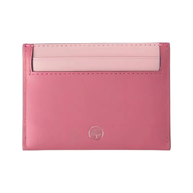 Mulberry Calfskin Card Holder Women's Geranium Pink-1