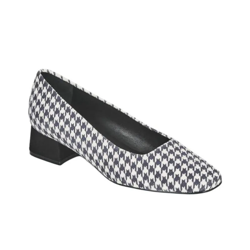 JB MARTIN Chunky Heel High Heels Women's Blue White-3
