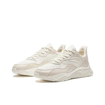 Anta Little Millennium Anti Slip Wear Resistant Low Top Casual Shoes Men's Gray White