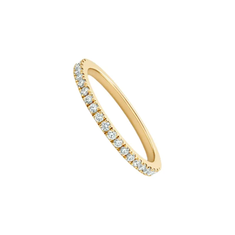 De Beers 18kt Yellow Gold Db Classic Diamond Half Eternity Band-1