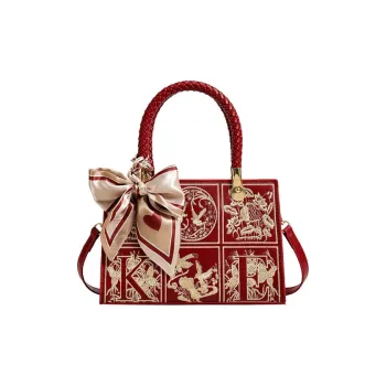 Yalu Polyester With PU Handbag Women's Burgundy