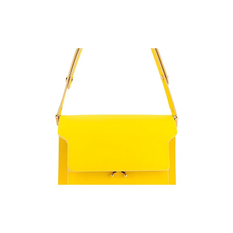 MARNI Trunk Calfskin Trunk Bag Crossbody Bag Shoulder Bag Women's Yellow-4