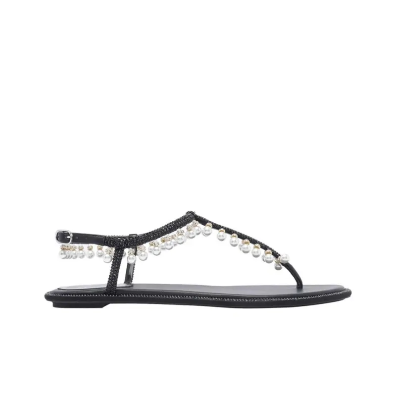 RENE CAOVILLA Diana Strap Sandals Women's Black-1