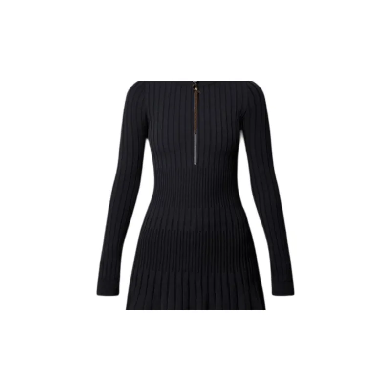 LOUIS VUITTON Long Sleeved Rib Knit Dress-6