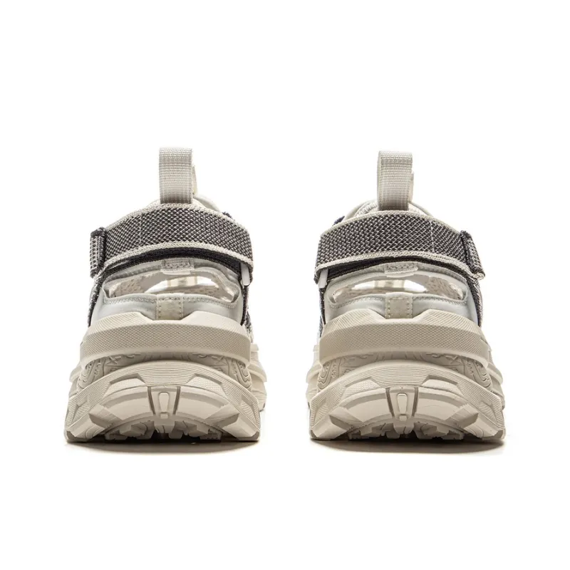 LiNing CF Tracing Non slip Wear resistant Shock Absorption Low Top Trekking Shoes Unisex Ecru-5