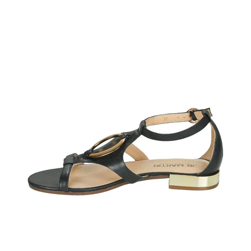 JB MARTIN BOCCIA Strap Sandals 2cm Women's Black-2