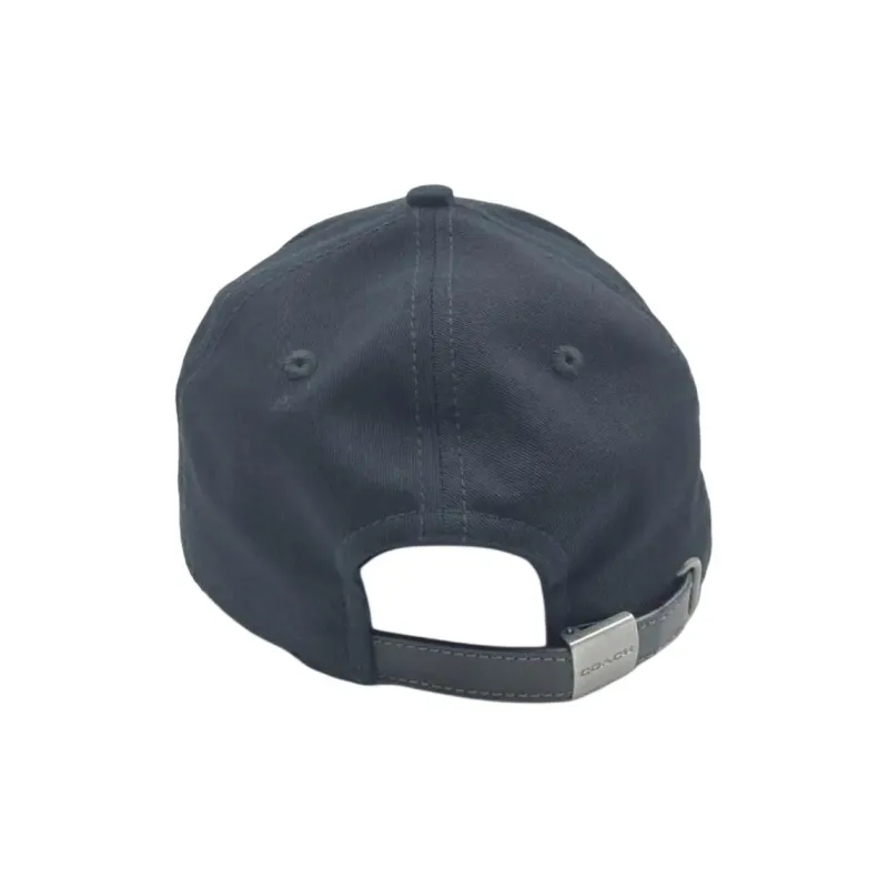 COACH Cotton, Leather Baseball Caps Men's Black-2