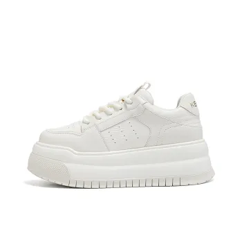 KEKAFU Anti Slip And Wear Resistant Height Increasing Low Top Casual Shoes Women's Beige