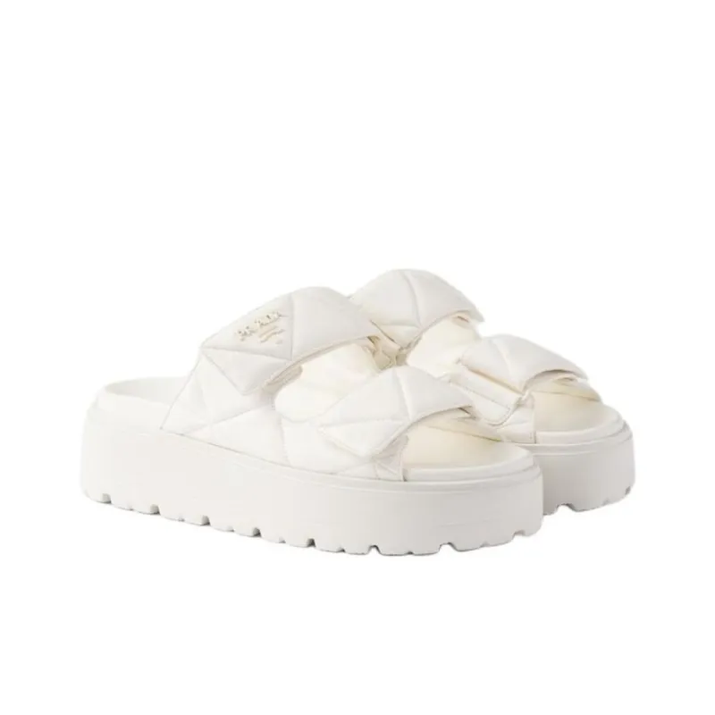 PRADA Slide Slippers 4.5cm Women's White-2