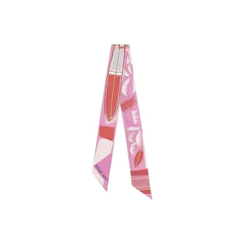 HERMES Silk Twill Silk Scarves Unisex Pink