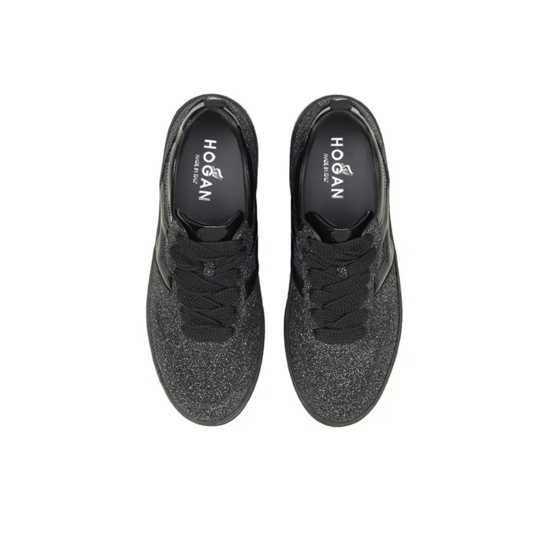 HOGAN H449 Low Top Skateboard Shoes Women's Black-3