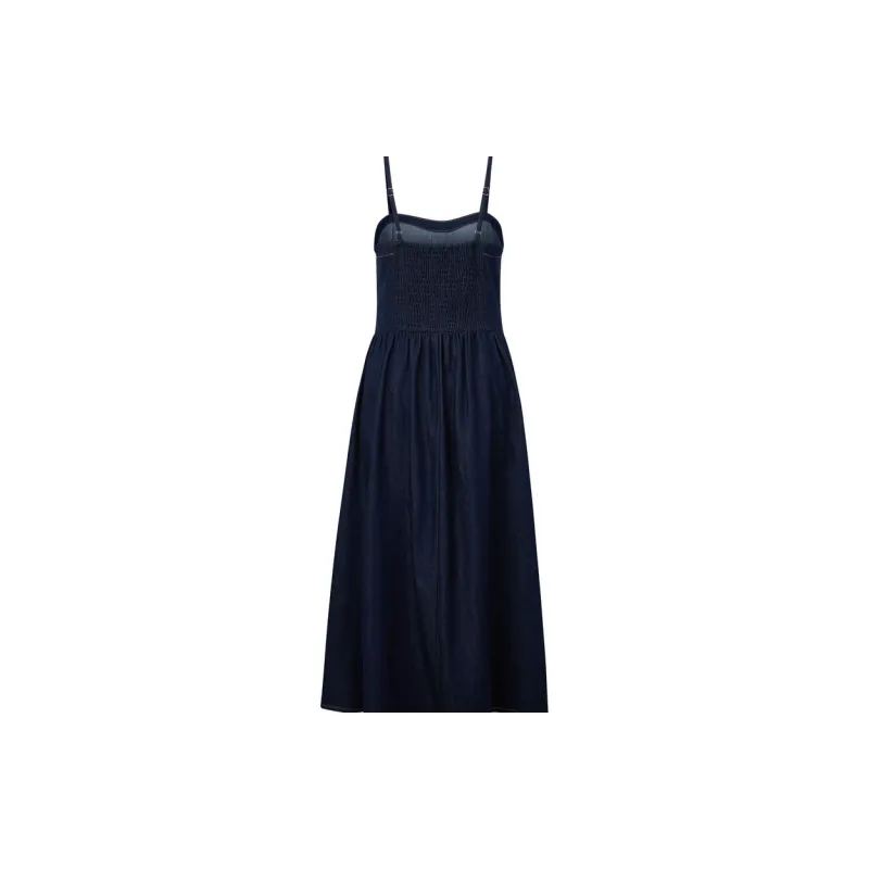 E.land Slip Dress Women's Dark Denim-1