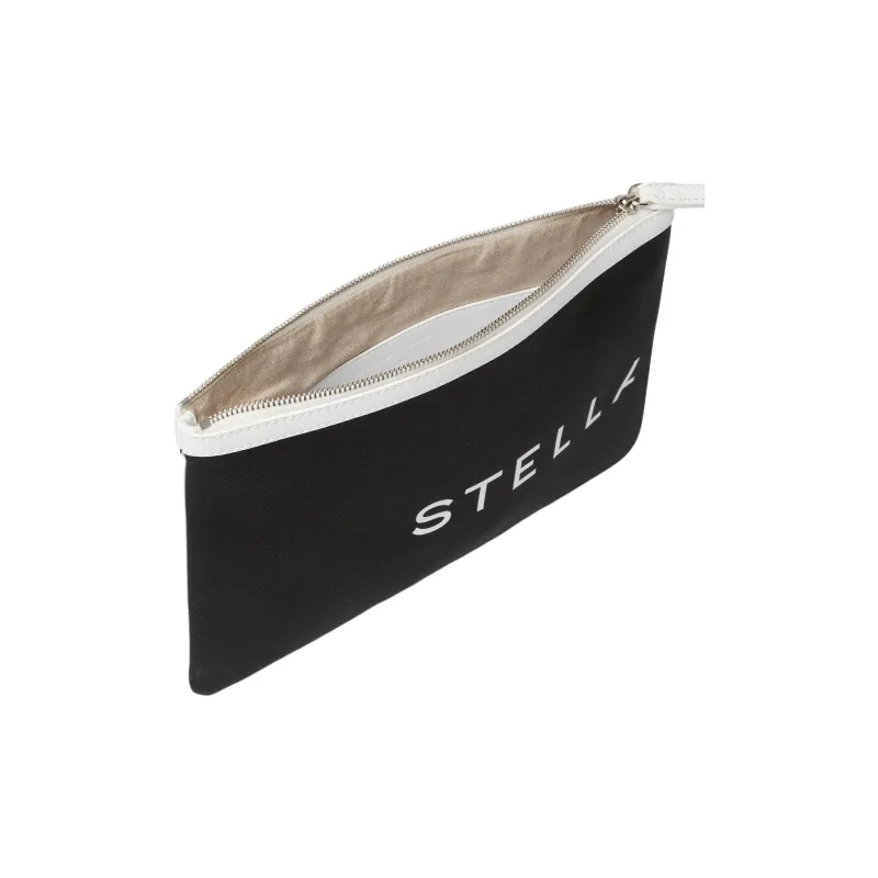Stella McCartney Abaca Clutch Women's Black White-3