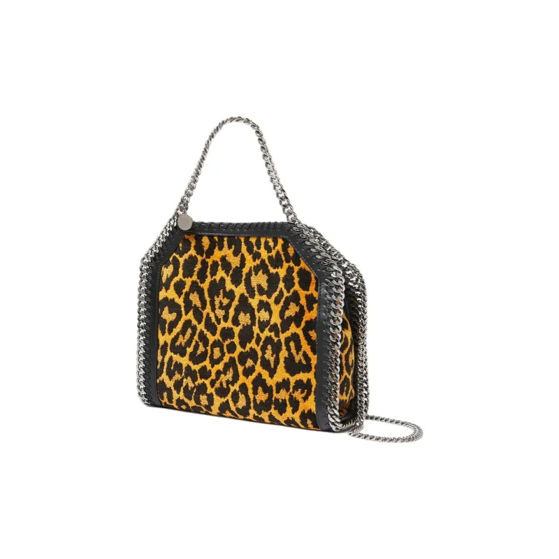 Stella McCartney Falabella Rayon Tote Bag Shopping Bag Shoulder Bag Handbag Mini Women's Leopard Print Print-1