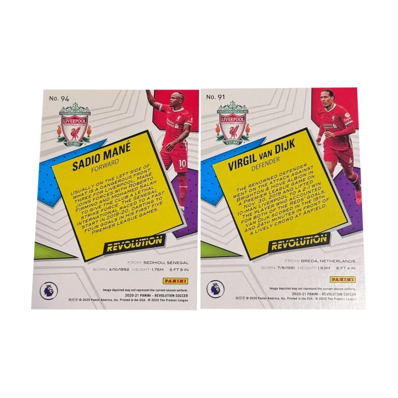 PANINI Star Card Revolution Collection Liverpool Team Van Dijk Mane Taki Bundle Out Travel Condition Sports Cards 2 Pcs-1