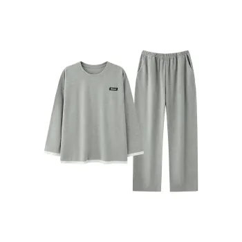 XIAFENYAN Pajama Set Men's Heather Gray