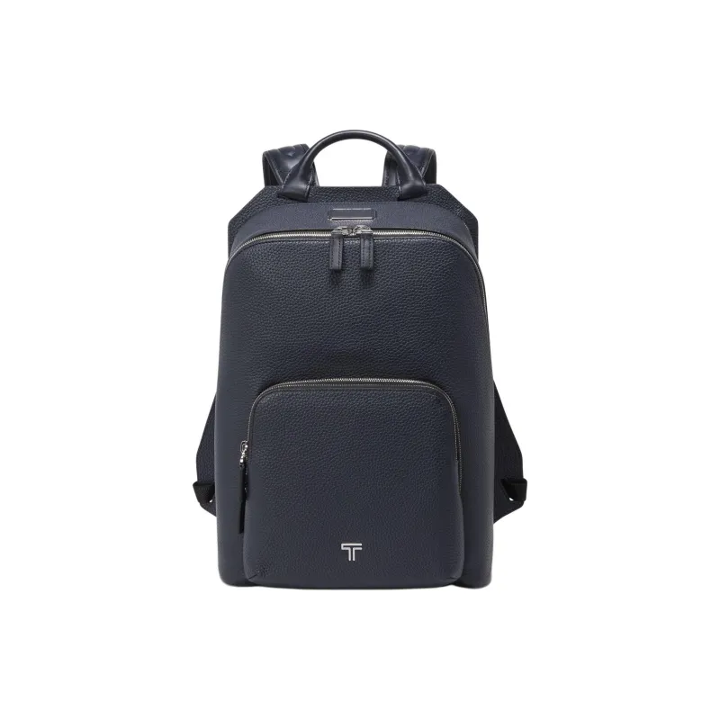 TUMI Leather Backpack Men's Dark Blue-0