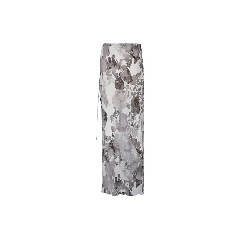 Patrizia Pepe Casual Long Skirt Women's Gray-1